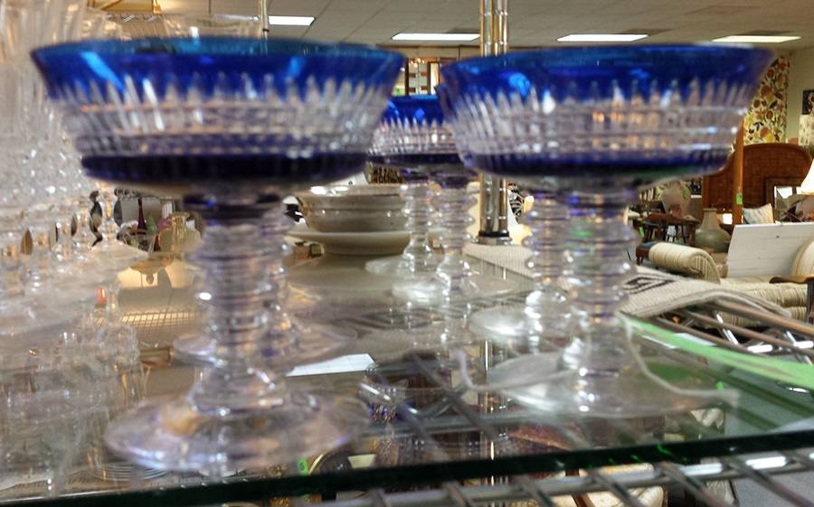 Renaissance Cobalt Champagne/Tall Sherbet by Dorflinger-1