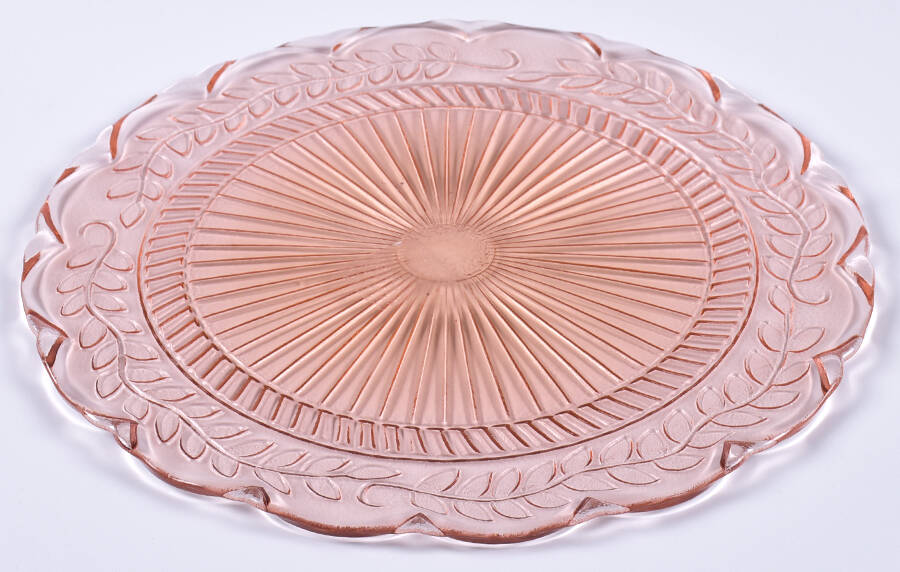 Maison Pink Cake Plate by Circleware Crystal-1