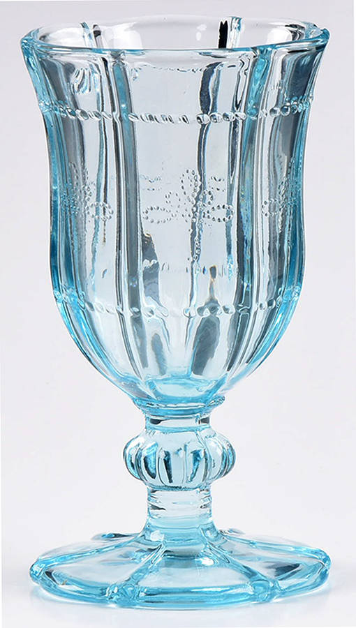 Floral Light Blue Wine by Debi Lily Crystal-1