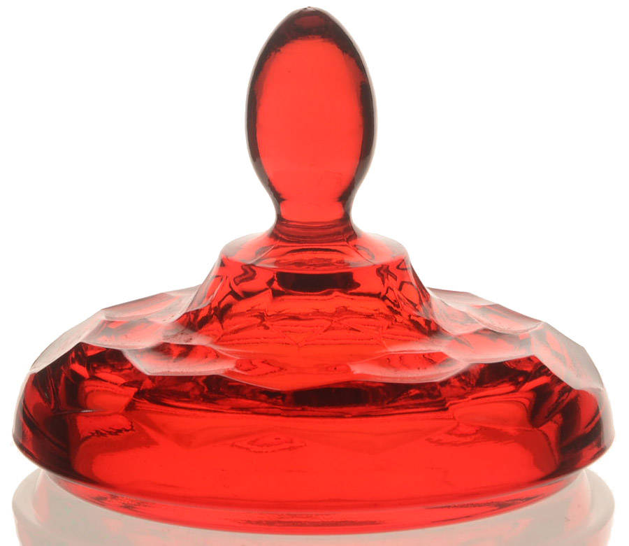 Georgian Ruby Lid for Footed Candy Dish by Viking-1