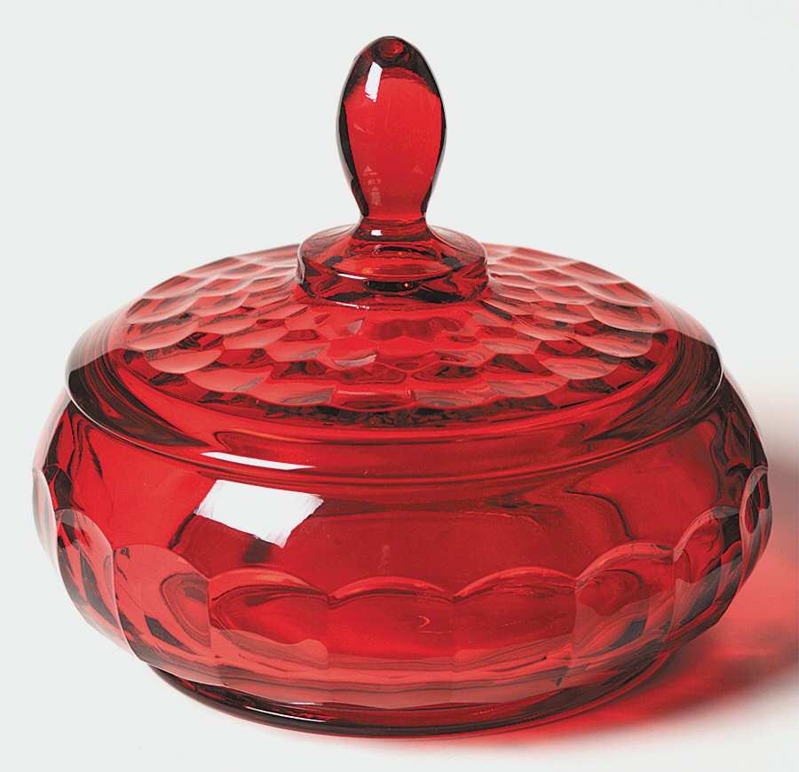 Georgian Ruby Candy Dish & Lid by Viking-1