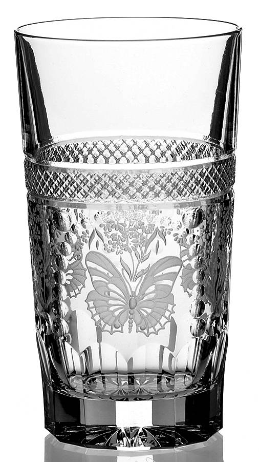 Antique Butterfly Highball Glass by Varga-1
