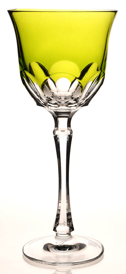 Simplicity Yellow Green Water Goblet by Varga-1