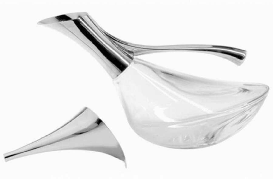 Herdade Da Prata Open Decanter & Silverplate Funnel by Vista Alegre-1