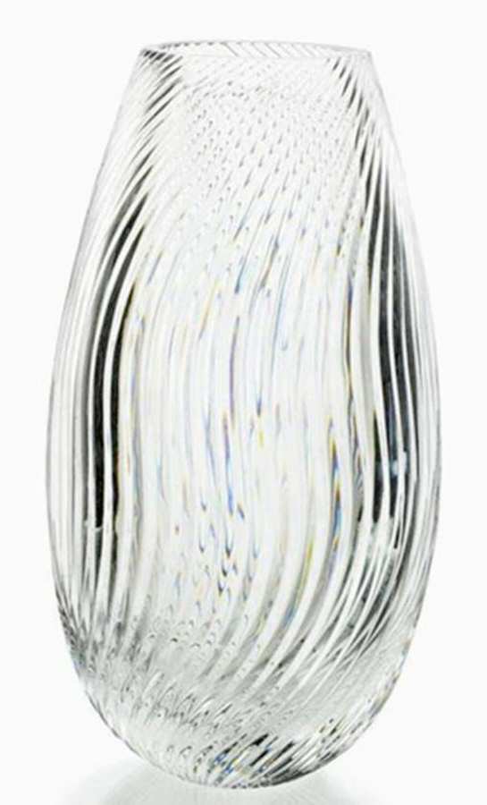 Pleats 13" Teardrop Vase by Vista Alegre-1