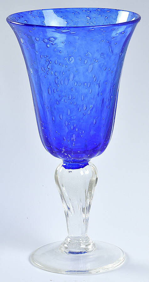 Blue Water Goblet by Val de Pome (Saba)-1