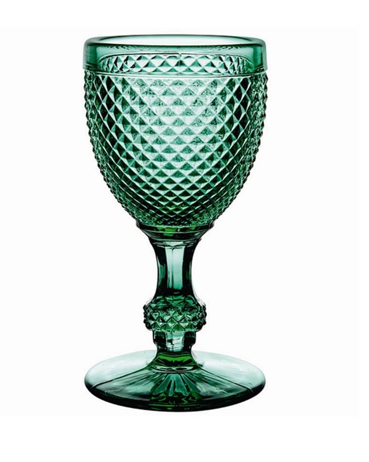 Bicos Green Water Goblet by Vista Alegre-1