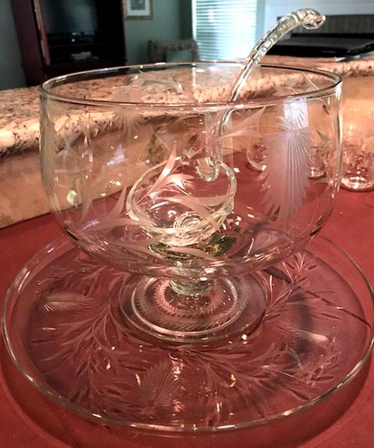 Japanese Lily Punch Bowl by Valcraft-1