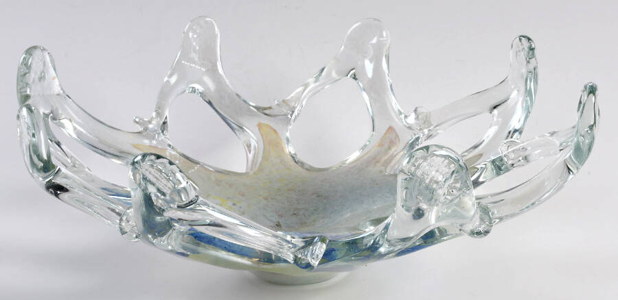Giftware 10" Pierced Freeform Bowl by Lavorazione Arte Glass-1
