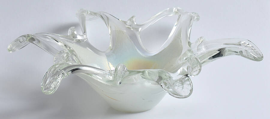 Giftware 10" Pierced Freeform Bowl by Lavorazione Arte Glass-1