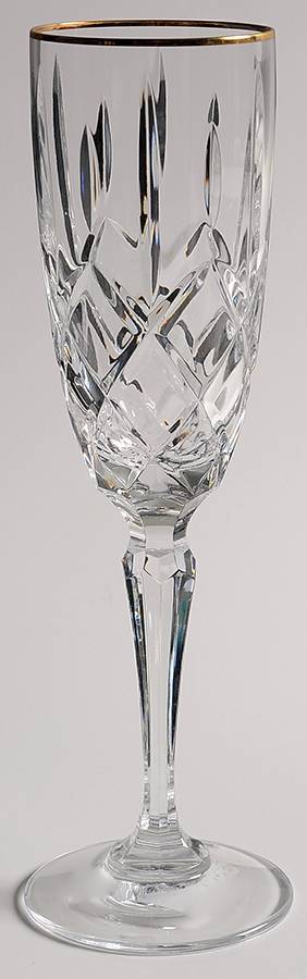 Chelsea (Gold Trim) Fluted Champagne by Waterford Crystal-1