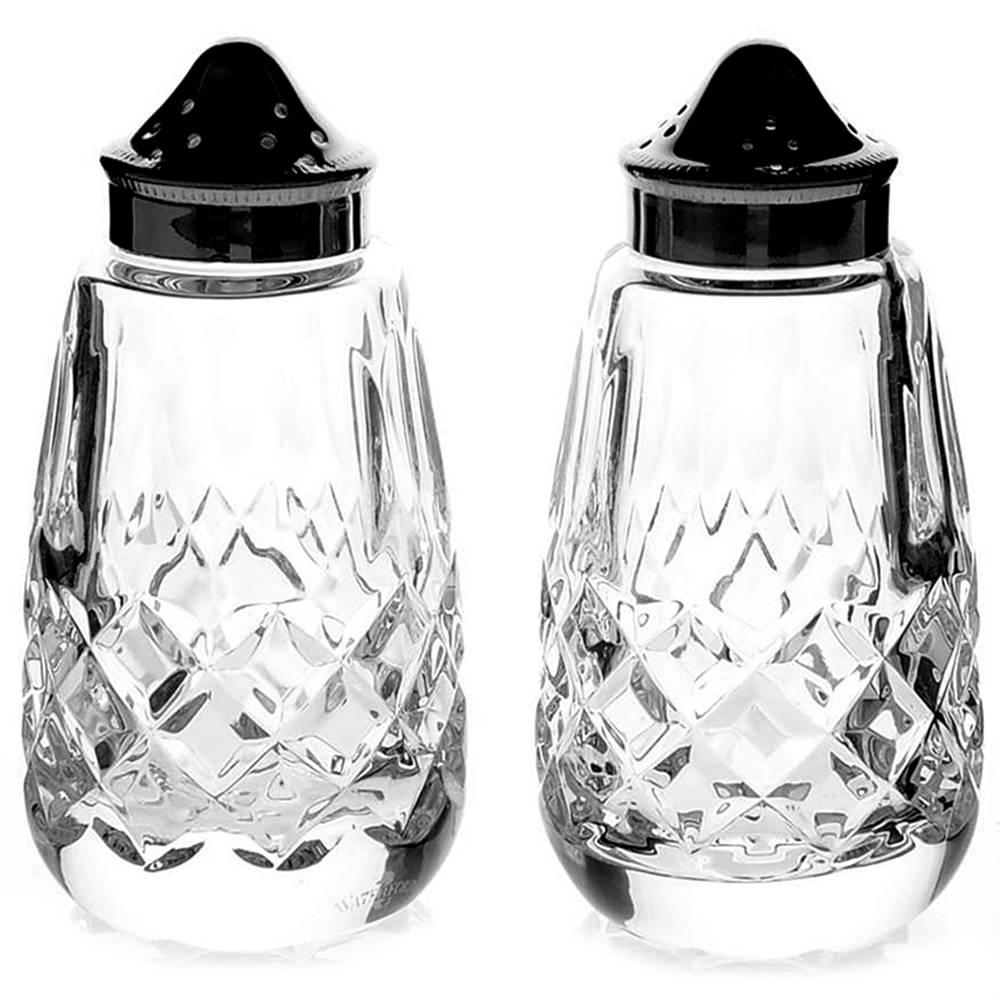 Colleen Short Stem (Cut) Shaker Set w/Metal Lids by Waterford Crystal-1