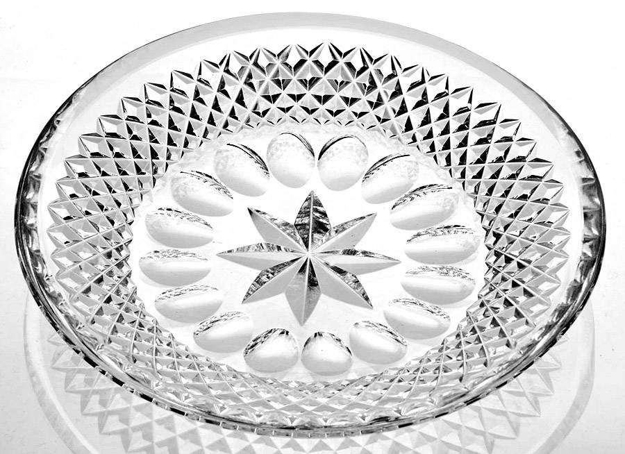 Colleen Short Stem (Cut) Bread & Butter Plate by Waterford Crystal-1