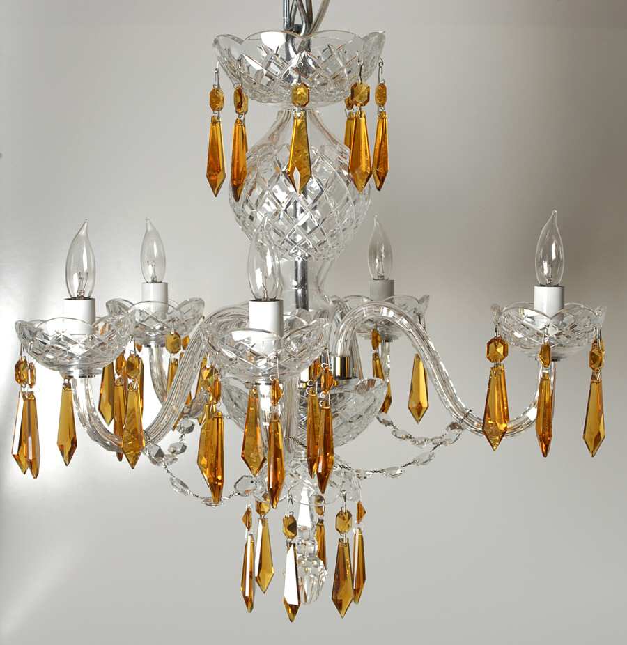 Comeragh (Cut) 5 Arm Chandelier by Waterford Crystal-1