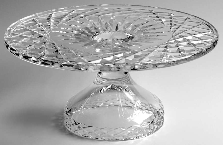 Comeragh (Cut) 10" Diameter Pedestal Cake Stand by Waterford Crystal-1