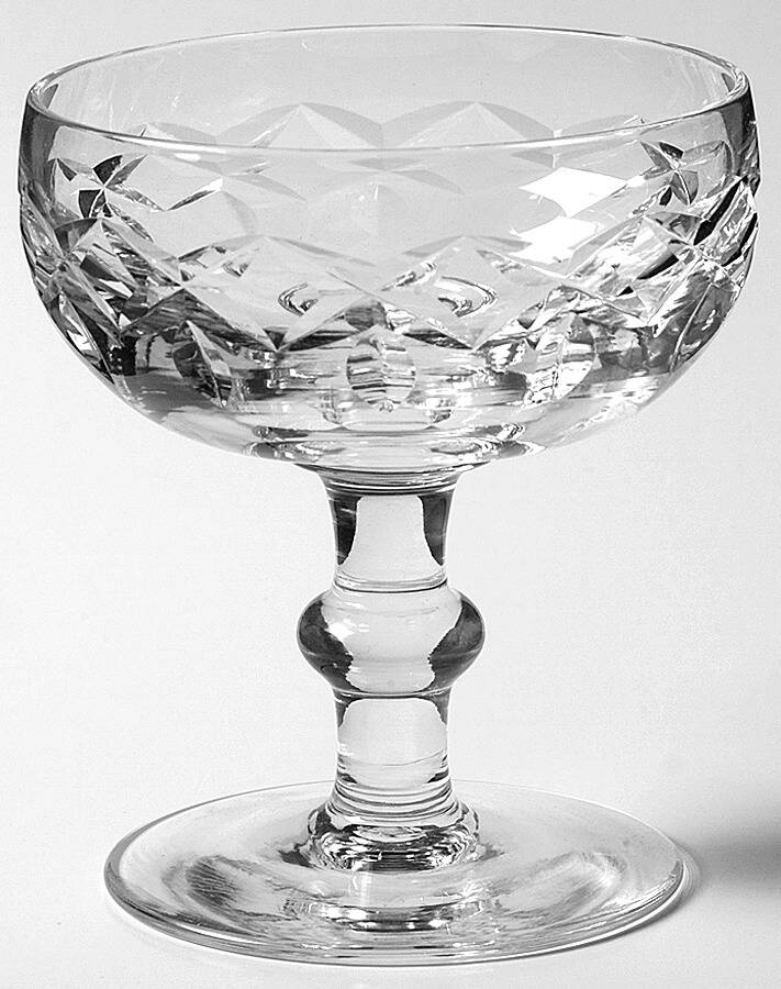 Kerry (Older, Ball Stem) Champagne/Tall Sherbet by Waterford Crystal-1
