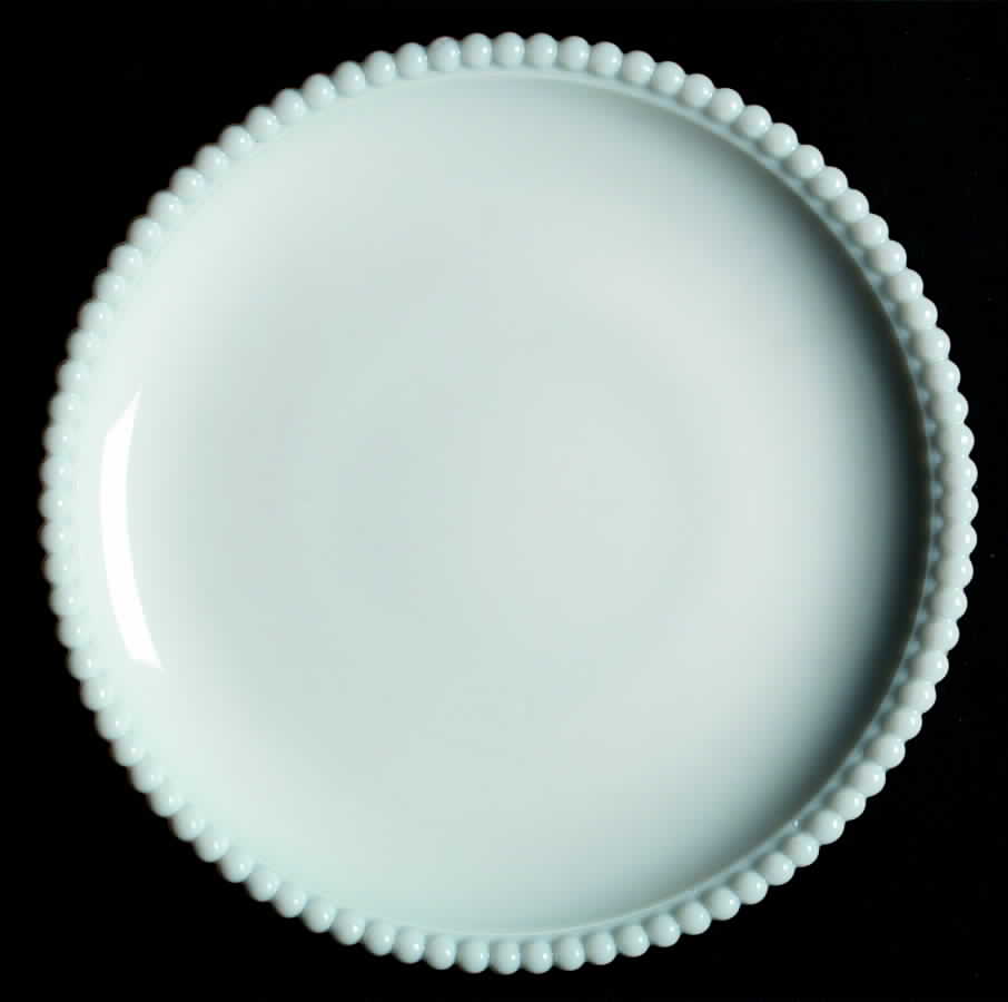 Beaded Edge Milk Glass Dinner Plate by Westmoreland-1