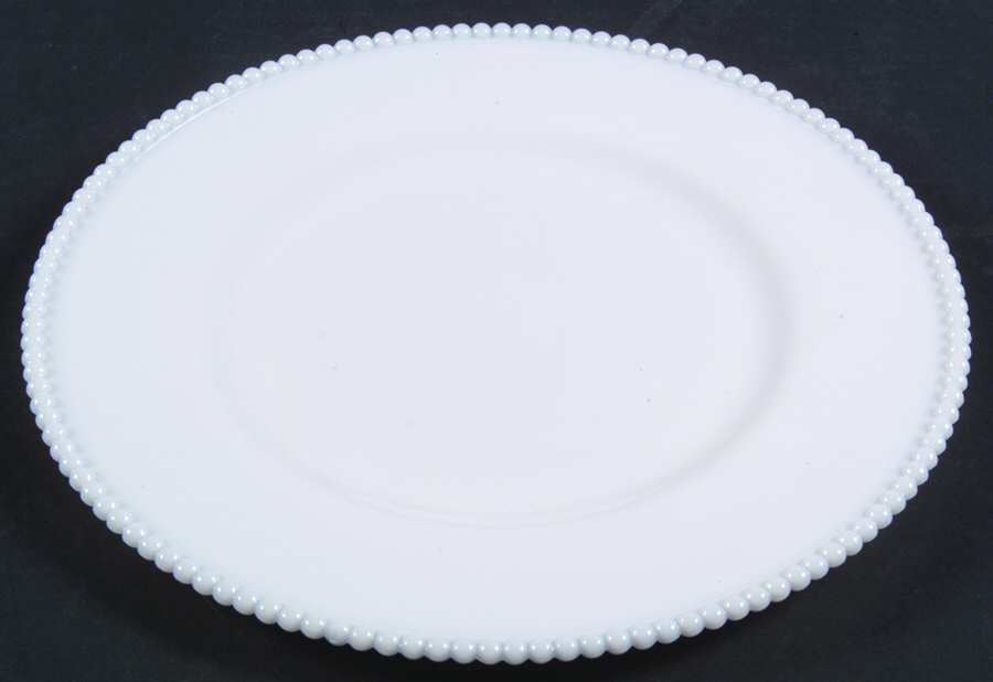 Beaded Edge Milk Glass Dinner Plate by Westmoreland-1
