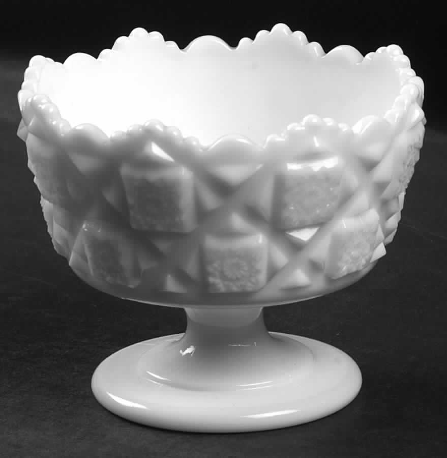 Old Quilt (Milk Glass) Mayonnaise Bowl Only by Westmoreland-1