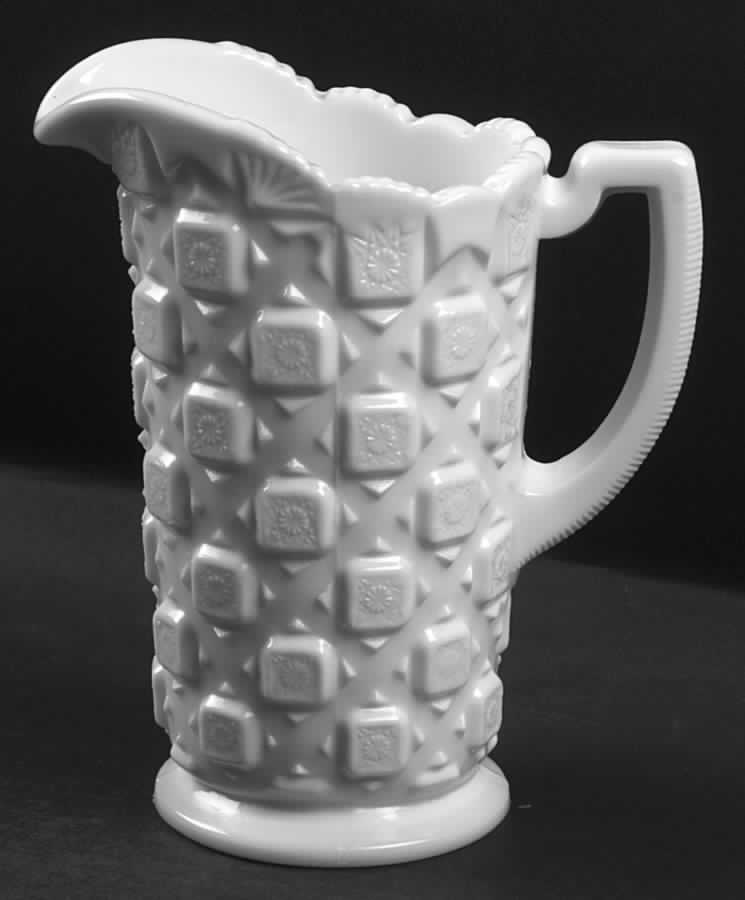 Old Quilt (Milk Glass) Pint Pitcher by Westmoreland-1