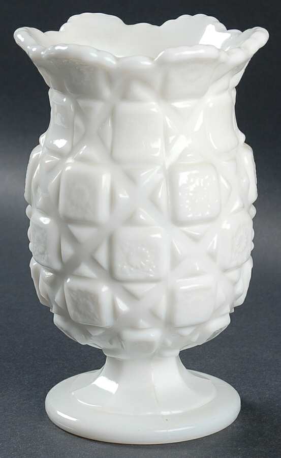 Old Quilt (Milk Glass) Celery Vase by Westmoreland-1