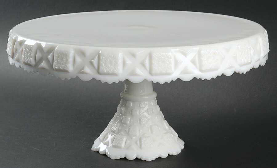 Old Quilt (Milk Glass) Round Cake Stand by Westmoreland-1