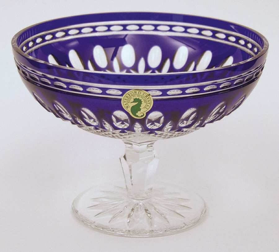 Clarendon Cobalt Round Compote (Height X Width) by Waterford Crystal-1