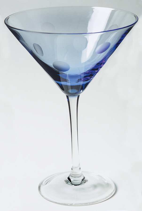 Polka Dot Blue Martini by Waterford Crystal-1