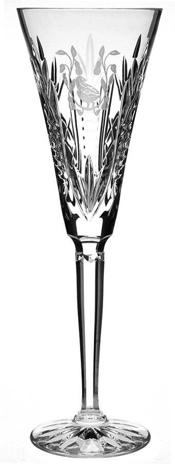 Twelve Days of Christmas Fluted Champagne No Charm by Waterford Crystal-1