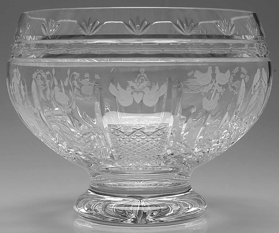 Twelve Days of Christmas Punch Bowl by Waterford Crystal-1