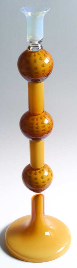Evolution (Amber & Ocelot) 20" Tall Single Light Candlestick by Waterford Crystal-1
