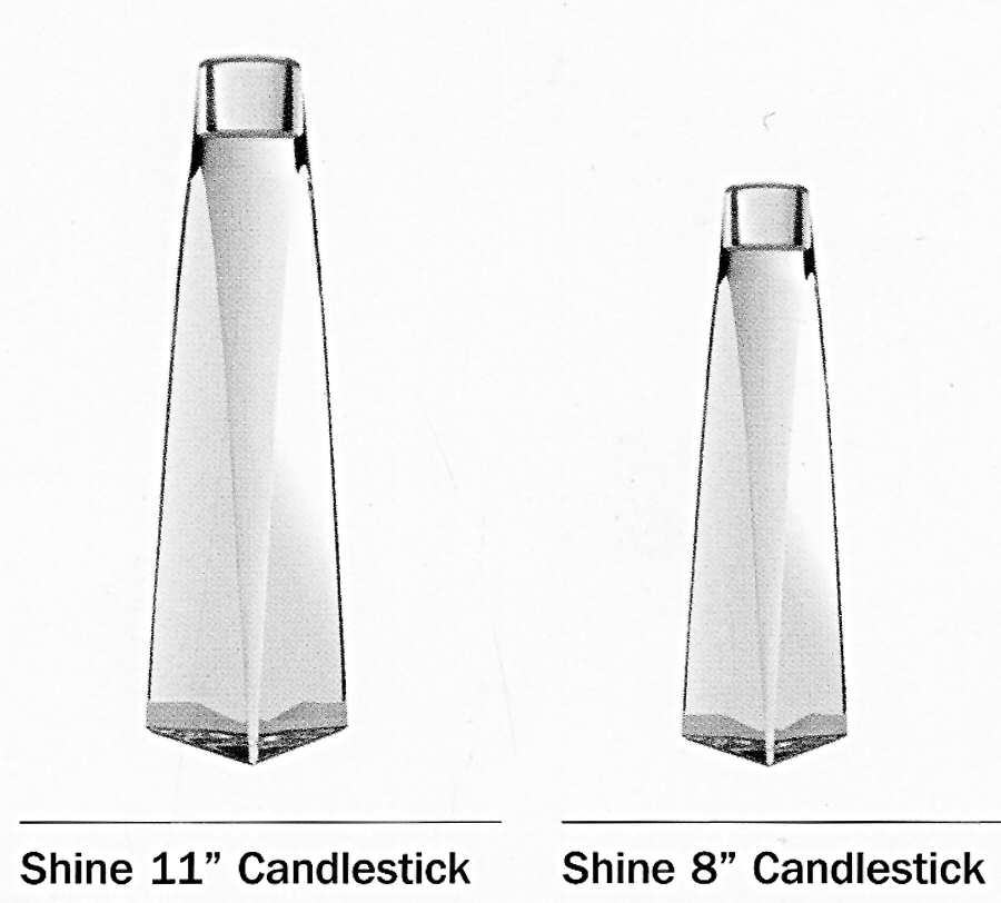 Shine 11" Tall Single Light Candlestick by Waterford Crystal-1