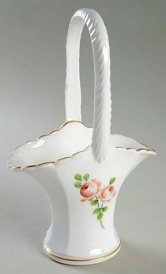 Roses & Bows 9" Handled Basket by Westmoreland-1