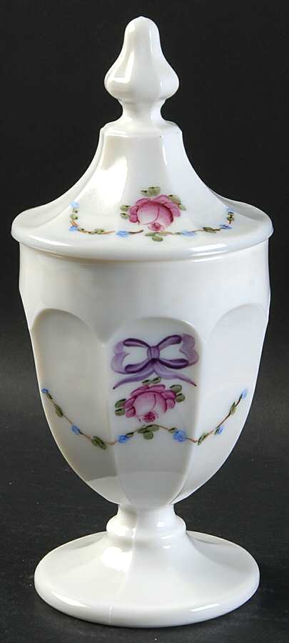 Roses & Bows Footed Candy Box with Lid by Westmoreland-1