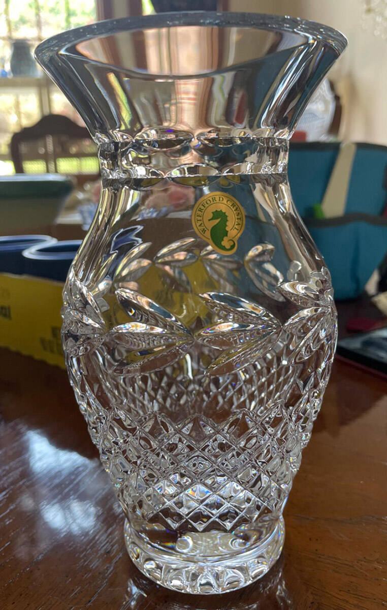 Laurel Wreath 8" Flower Vase by Waterford Crystal-1
