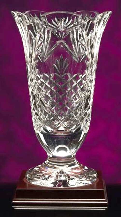 Laurel Wreath 10" Flower Vase by Waterford Crystal-1