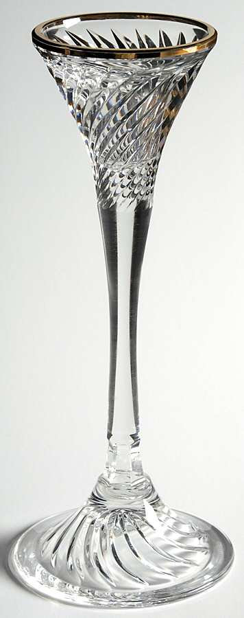 Arrington Gold 7" Single Light Candlestick by Waterford Crystal-1