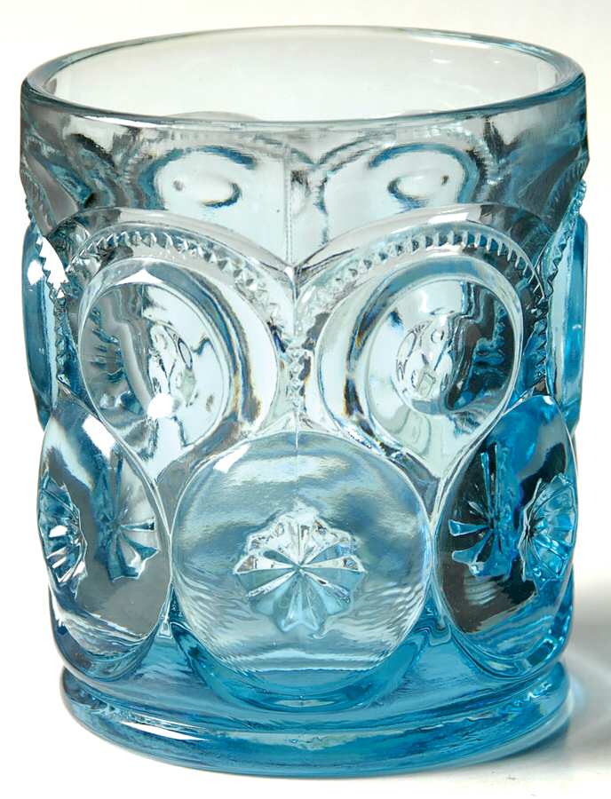 Moon and Star Light Blue 8 Oz Flat Tumbler by Weishar Glass-1