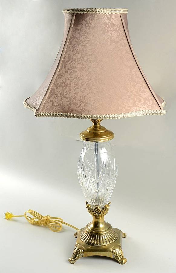 Athlone 32" Electric Lamp & Shade by Waterford Crystal-1
