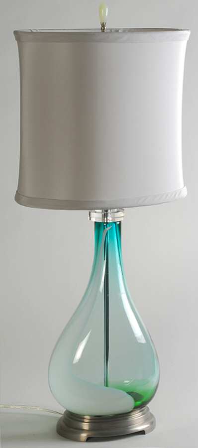 Evolution (Waterfall Swirl) 31" Electric Lamp & Shade by Waterford Crystal-1