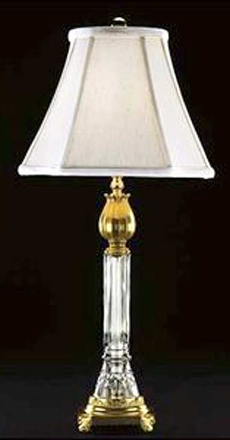 Kingsport 25" Buffet Lamp & Shade by Waterford Crystal-1