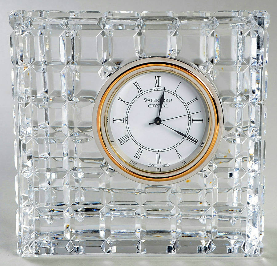 Clocks Square Quartz Clock by Waterford Crystal-1