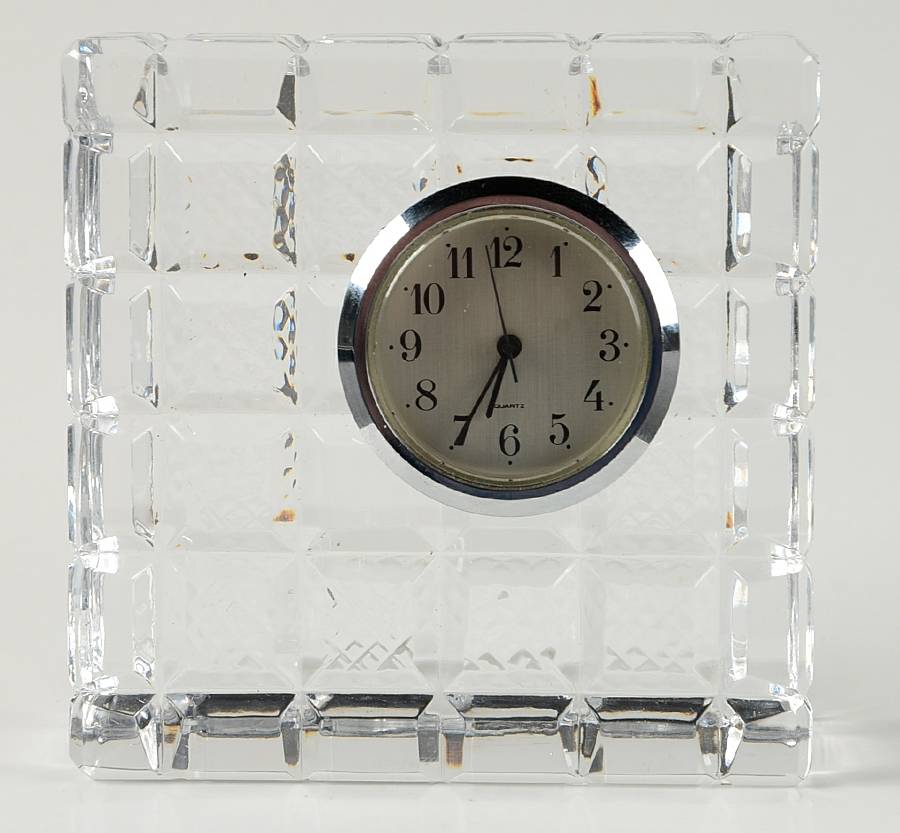 Clocks Square Quartz Clock by Waterford Crystal-1