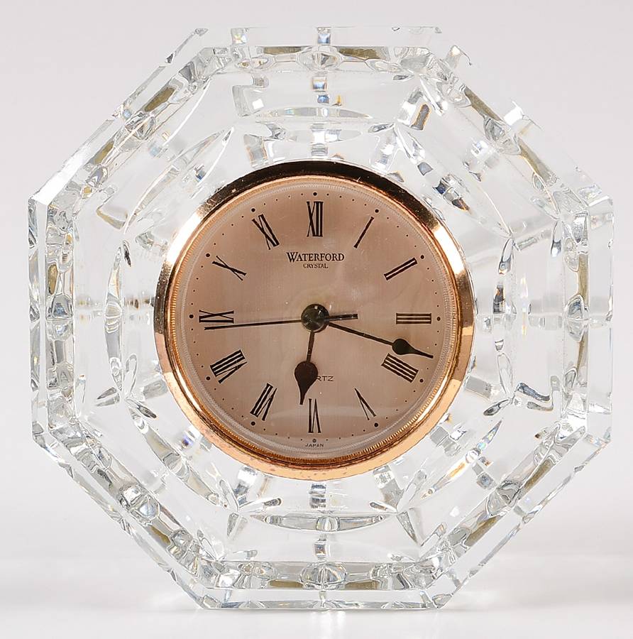 Clocks Octagonal Clock by Waterford Crystal-1