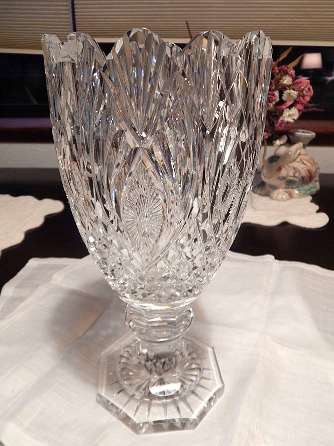 Vases and Urns 13" Footed Vase by Waterford Crystal-1
