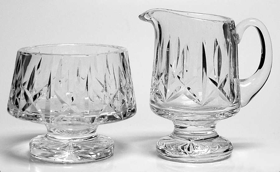 Creamer & Sugar Sets Creamer Footed and Open Sugar, Footed by Waterford Crystal-1
