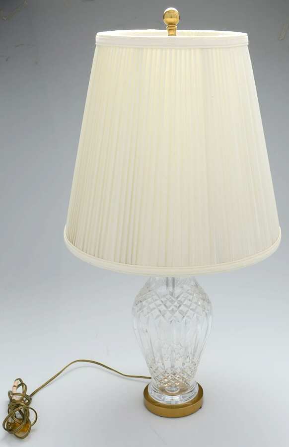 Lamps 25" Electric Lamp & Shade by Waterford Crystal-1