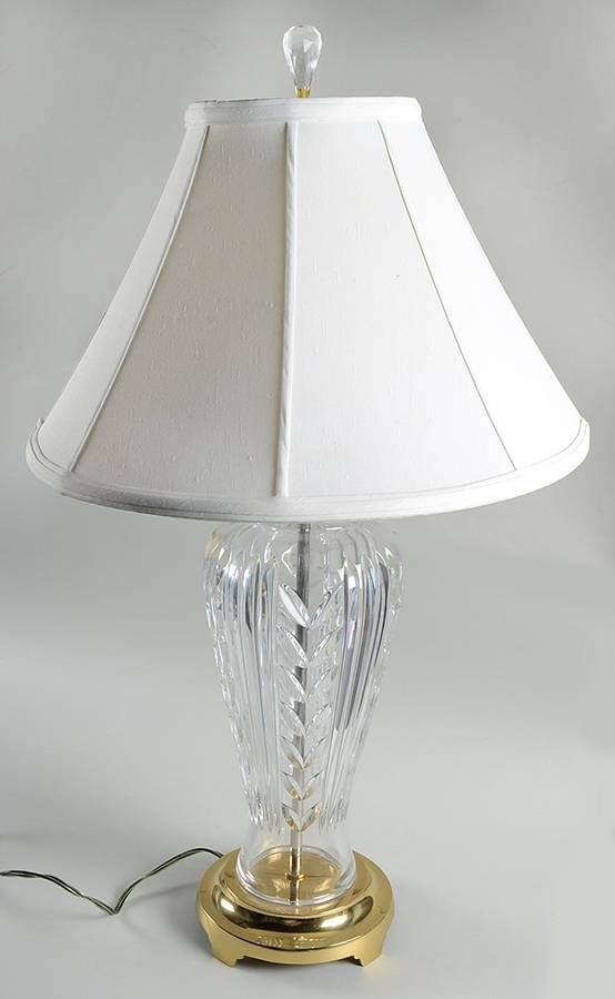Glencar 25" Electric Lamp & Shade by Waterford Crystal-1