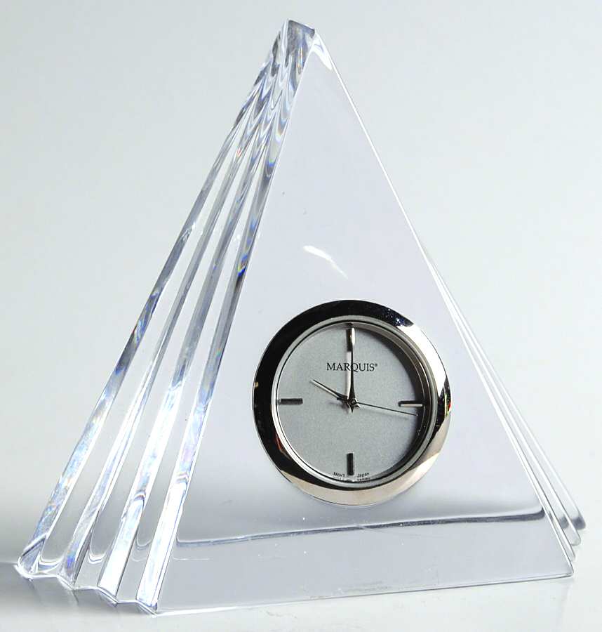 Pyramid Quartz Clock by Waterford Crystal-1
