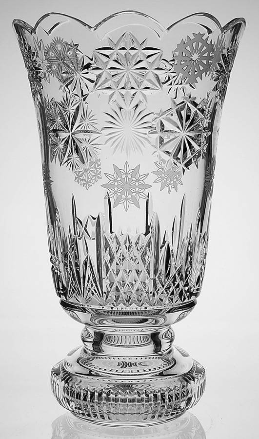 Snowflake Wishes 13" Footed Vase by Waterford Crystal-1